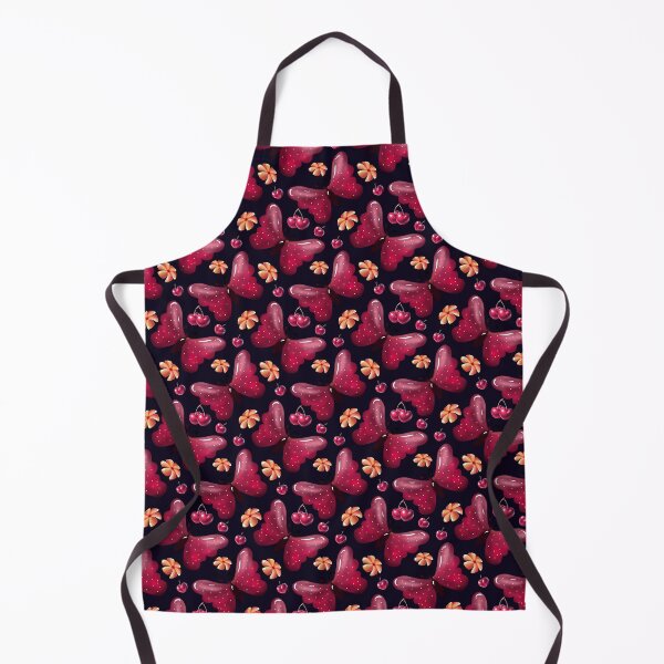 Item preview, Pink Butterfly Cherry Seamless Pattern | Cute Floral Black Background | Whimsical Spring Botanical Design designed and sold by HopeAndHustle.
