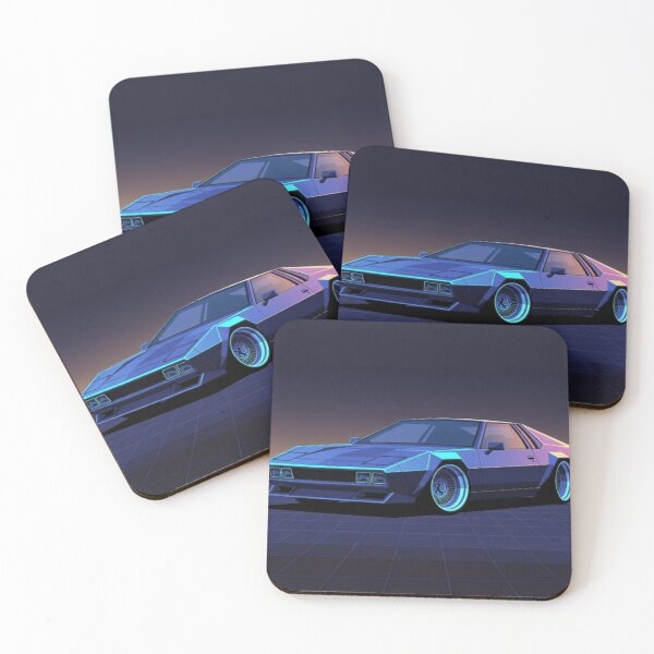 Item preview, 80s Synthwave Wedge Car - Retro Neon Vector Illustration designed and sold by Nexus Space.