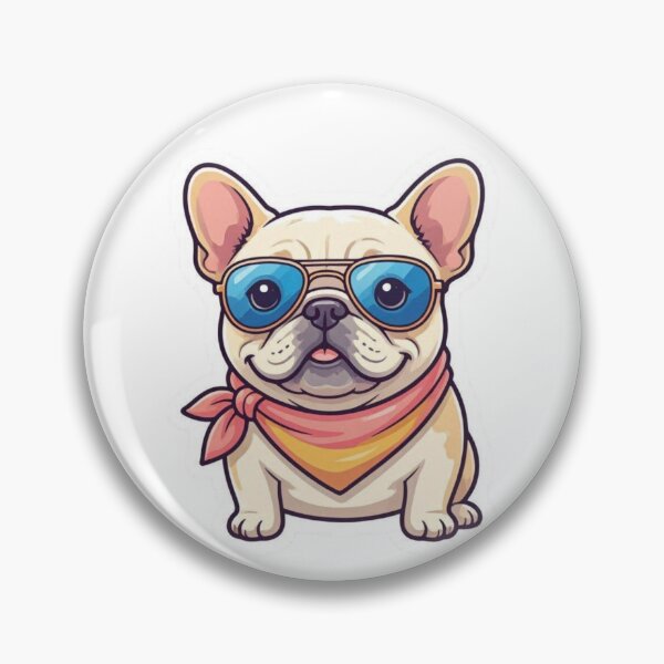 Item preview, Cool French Bulldog Sticker with Sunglasses – Kawaii Frenchie Dog Vinyl Decal designed and sold by Pandey14.