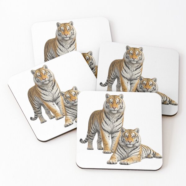 Item preview, Two Realistic Bengal Tigers – Majestic Wildlife Art designed and sold by SmikiM.
