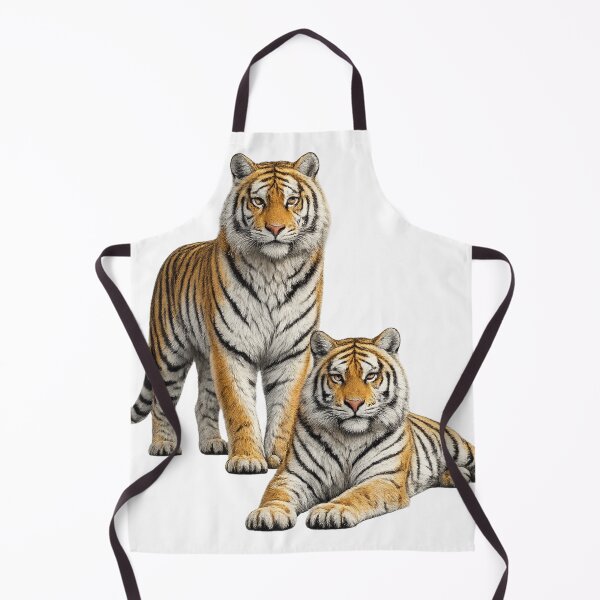 Item preview, Two Realistic Bengal Tigers – Majestic Wildlife Art designed and sold by SmikiM.