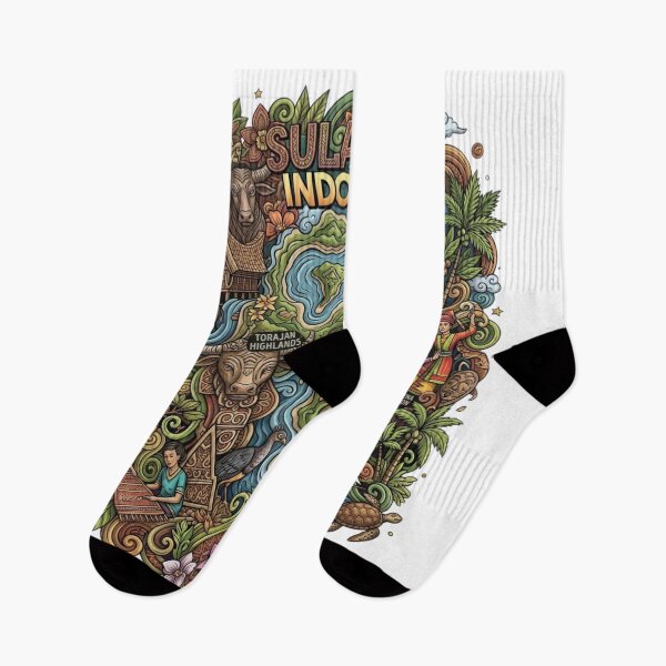 Item preview, Wonderful Sulawesi Indonesia Travel Souvenir Heritage Colorful Cultural Doodle designed and sold by arisukma11.