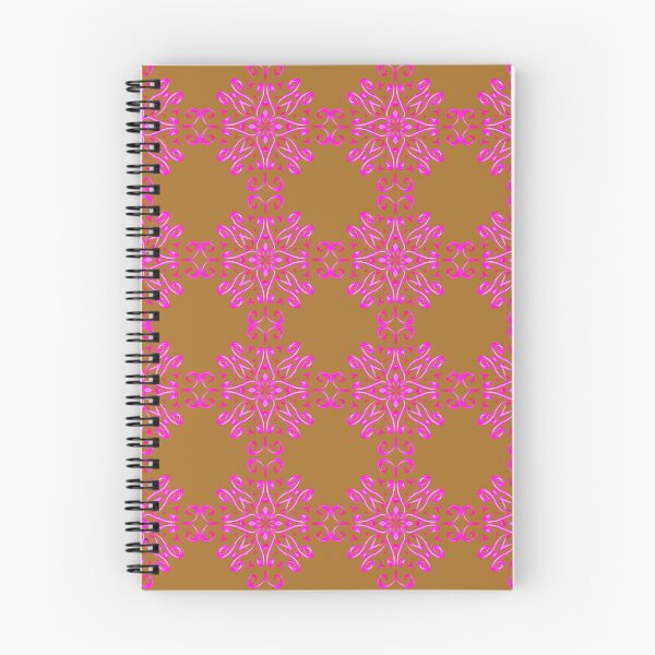 Item preview, Elegant seamless pattern with pink neon mandala ornaments and curly swirls on a brown background. Luxury vintage tile design vector. designed and sold by AjjimaJKM.
