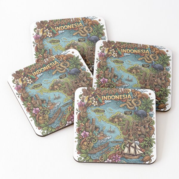 Item preview, Wonderful Papua Indonesia Travel Souvenir Heritage Colorful Cultural Doodle designed and sold by arisukma11.