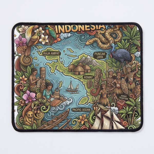 Item preview, Wonderful Papua Indonesia Travel Souvenir Heritage Colorful Cultural Doodle designed and sold by arisukma11.