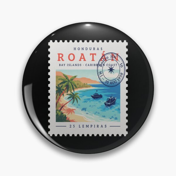 Item preview, Roatán Honduras Bay Islands Postage Stamp Travel Sticker designed and sold by stickercuffs.
