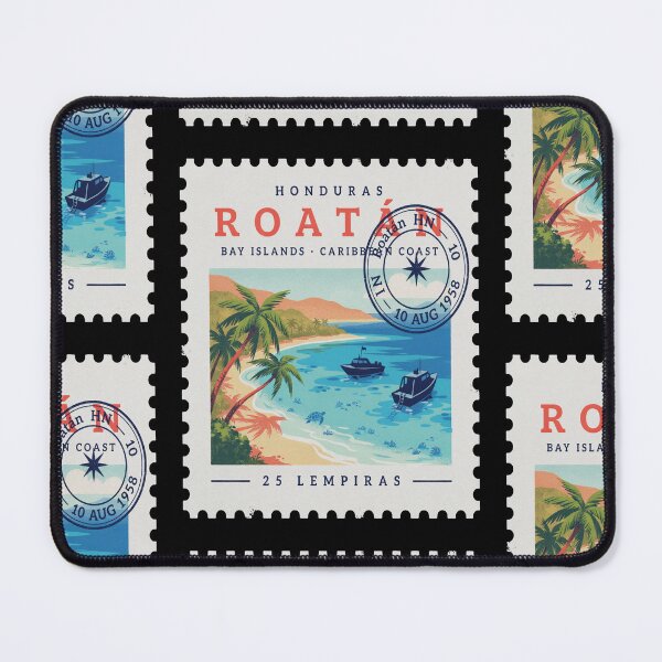 Item preview, Roatán Honduras Bay Islands Postage Stamp Travel Sticker designed and sold by stickercuffs.