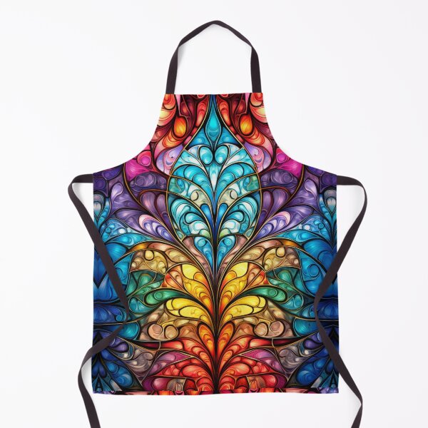 Item preview, Kaleidoscope Fractal Stained Glass Abstract Pattern designed and sold by pinkal.