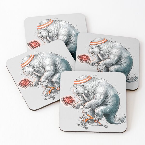 Item preview, Burn Baby Burn - Funny Walrus Workout Stationery Bike Art designed and sold by SoulPT.