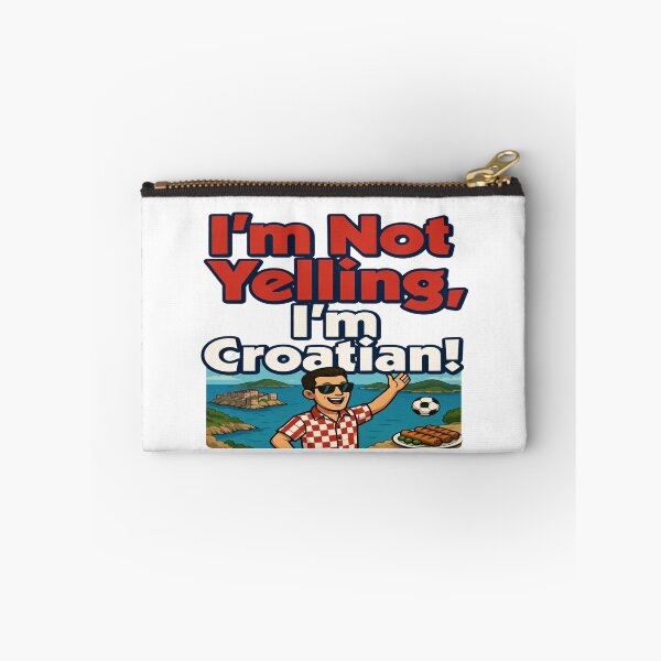 Item preview, I'm Not Yelling, I'm Croatian! – Funny Croatia T-Shirt Design | Croatian Pride Graphic | Balkan Humor Travel PNG | Print-on-Demand Bundle designed and sold by Sushikidsntod.