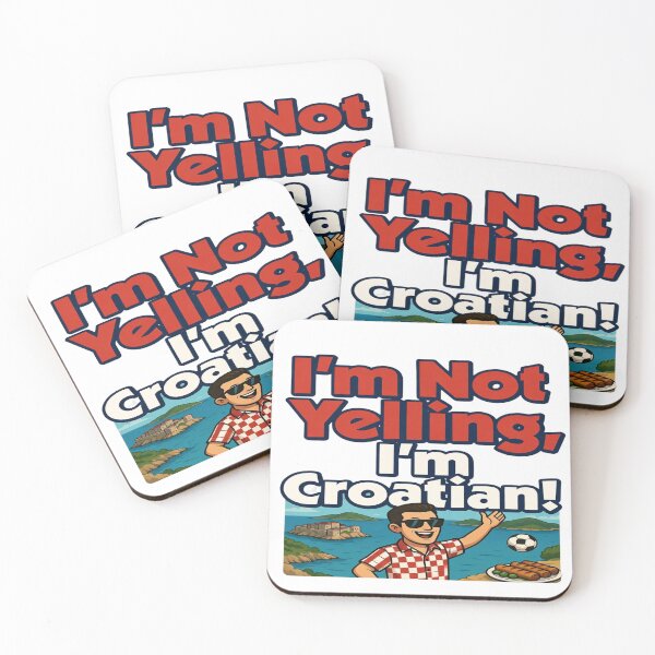 Item preview, I'm Not Yelling, I'm Croatian! – Funny Croatia T-Shirt Design | Croatian Pride Graphic | Balkan Humor Travel PNG | Print-on-Demand Bundle designed and sold by Sushikidsntoddlers.