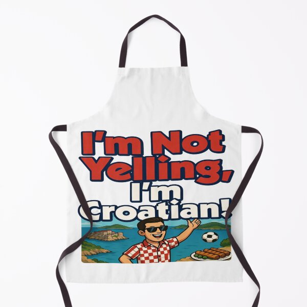 Item preview, I'm Not Yelling, I'm Croatian! – Funny Croatia T-Shirt Design | Croatian Pride Graphic | Balkan Humor Travel PNG | Print-on-Demand Bundle designed and sold by Sushikidsntod.