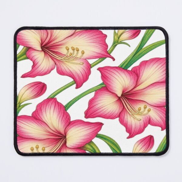 Item preview, Pink Amaryllis Flowers Botanical Floral Art designed and sold by WantStyleyou.