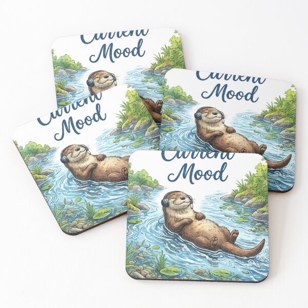 Item preview, Nutria flotando río abajo - Estado de ánimo actual designed and sold by CJLindy.