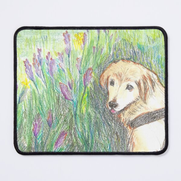 Item preview, Golden Retriever in the Wildflowers designed and sold by Blackcat’s Box.