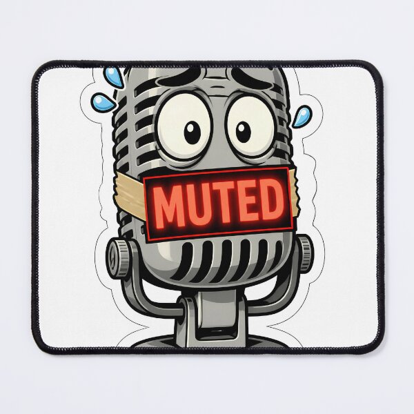 Item preview, Funny You're On Mute Retro Microphone Video Call Humor designed and sold by Foxiquie | Creative Sticker Studio.