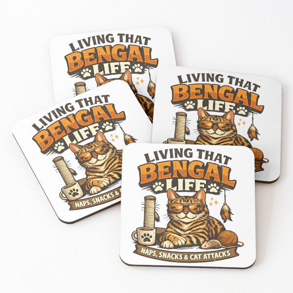 Item preview, Living That Bengal Life – Funny Bengal Cat Lover  designed and sold by SidTastic .