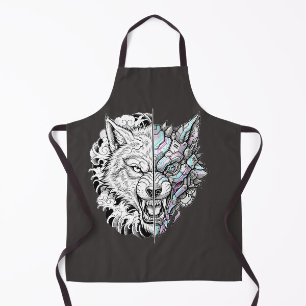 Item preview, Dual Nature: Traditional vs Cybernetic Wolf designed and sold by Neo Tokio.