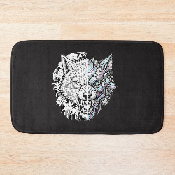 Item preview, Dual Nature: Traditional vs Cybernetic Wolf designed and sold by Neo Tokio.