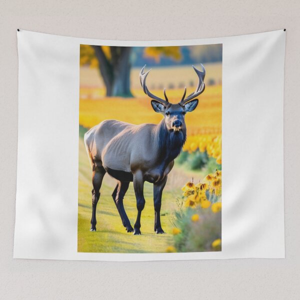 Item preview, Animals - Majestic Stag, Pastoral Portrait in Golden Light designed and sold by World-Pets.
