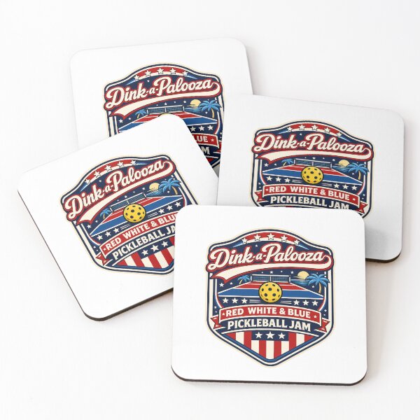 Item preview, Dink-a-Palooza Red White and Blue Pickleball Jam Vintage Design designed and sold by Soft Panic Studio.