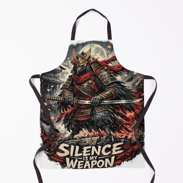 Item preview, Samurai Crow – Silence Is My Weapon | Japanese Warrior Raven Vintage T-Shirt Design designed and sold by Graphic Therapist.