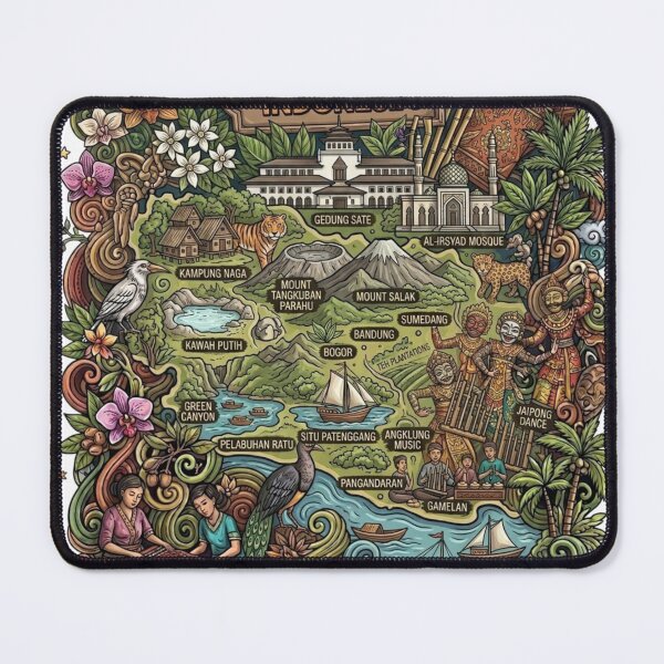 Item preview, Wonderful Jawa Barat Indonesia Travel Souvenir Heritage Colorful Cultural Doodle designed and sold by arisukma11.