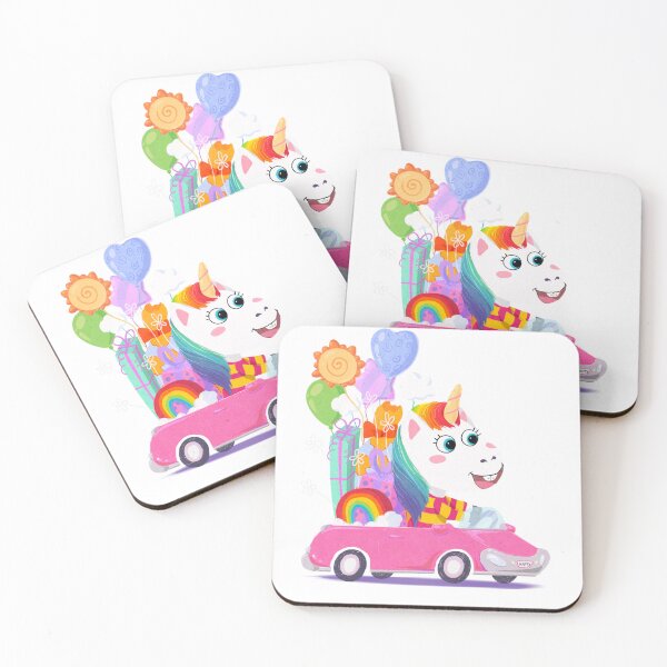 Item preview, Cute Unicorn with Braces Driving with Gifts designed and sold by mzzazn.