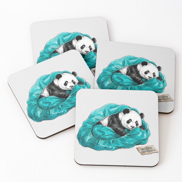 Item preview, Mission Impossible - Funny Panda Fitted Sheet Watercolor Art designed and sold by SoulPT.