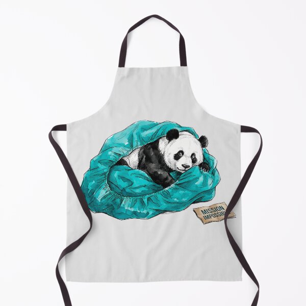 Item preview, Mission Impossible - Funny Panda Fitted Sheet Watercolor Art designed and sold by SoulPT.