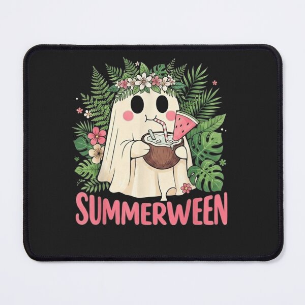 Item preview, Summerween Funny Ghost Halloween Summer Floral beach designed and sold by kotastiart.