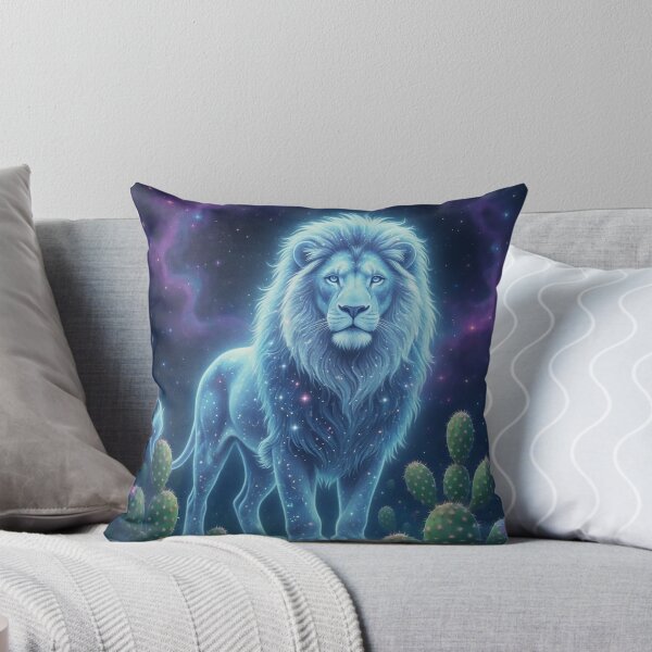 Item preview, Lion Spirit animal surreal art native tribal spiritual art designed and sold by Ruta.