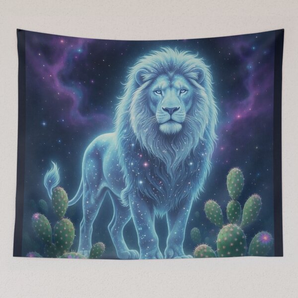 Item preview, Lion Spirit animal surreal art native tribal spiritual art designed and sold by Ruta.