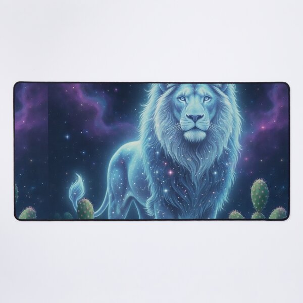 Item preview, Lion Spirit animal surreal art native tribal spiritual art designed and sold by Ruta.