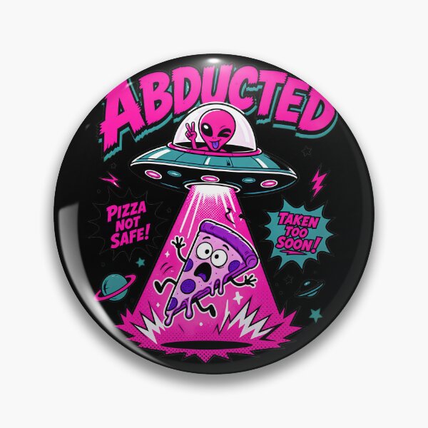 Item preview, Alien Abducted Funny Pizza designed and sold by HoshisWorld2018.