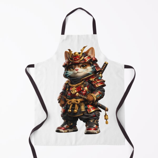 Item preview, Cute Japanese Samurai Cat Feline Warrior Art Shop designed and sold by Bhinfy.