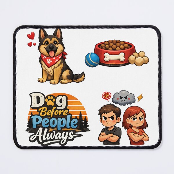 Item preview, Dog Before People – Funny Dog Lover Introvert Tee designed and sold by Lunaraluxy.