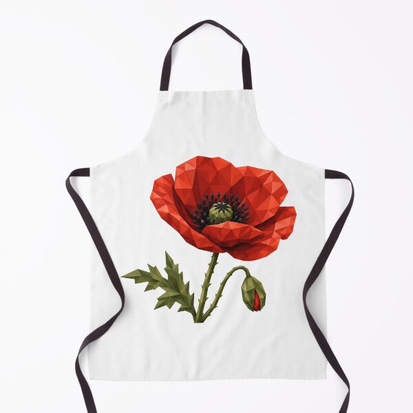 Item preview, Low Poly Poppy | Modern Geometric Red Flower Art designed and sold by filou designs.