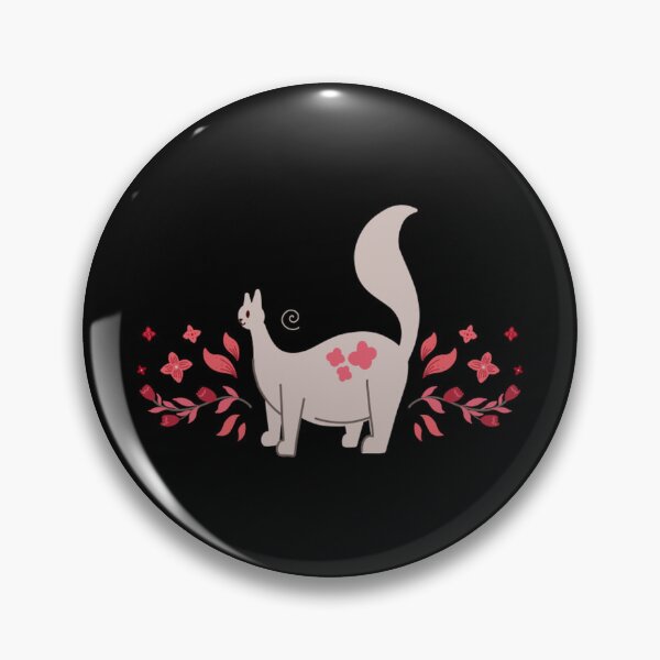 Item preview, Cute Cat Folk Art Floral Meow Illustration designed and sold by Veleriart.
