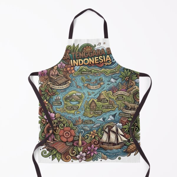 Item preview, Wonderful Nusa Tenggara Barat NTB Indonesia Travel Souvenir Heritage Colorful Cultural Doodle designed and sold by arisukma11.