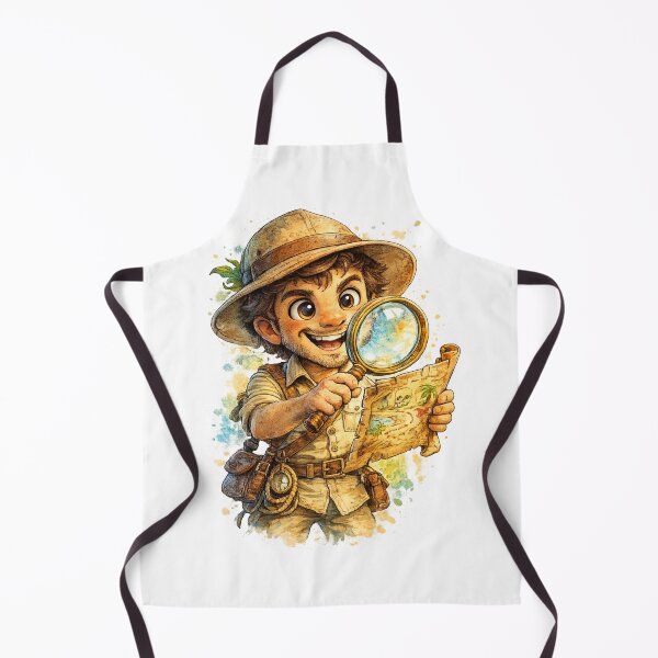 Item preview, Cute Treasure Hunter Explorer – Chibi Adventure Seeker Sticker designed and sold by AlexLineArt.