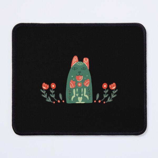 Item preview, Dog With A Ball Cute Green Folk Art designed and sold by Veleriart.