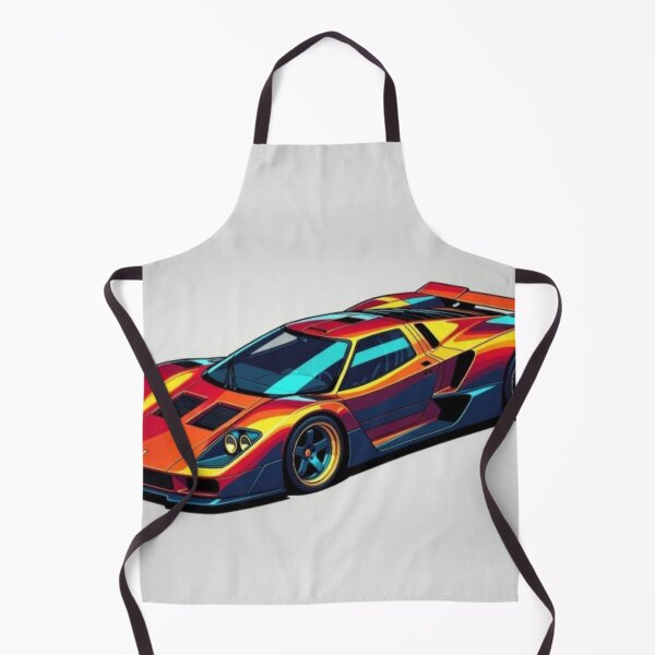 Item preview, Retro Vector Supercar - Neon Pop Art Racing Illustration designed and sold by Nexus Space.