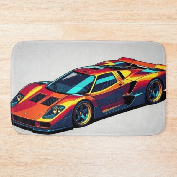 Item preview, Retro Vector Supercar - Neon Pop Art Racing Illustration designed and sold by Nexus Space.
