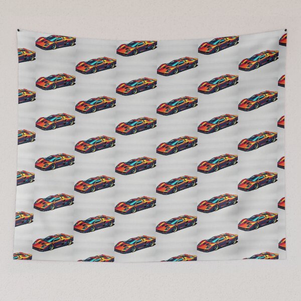 Item preview, Retro Vector Supercar - Neon Pop Art Racing Illustration designed and sold by Nexus Space.