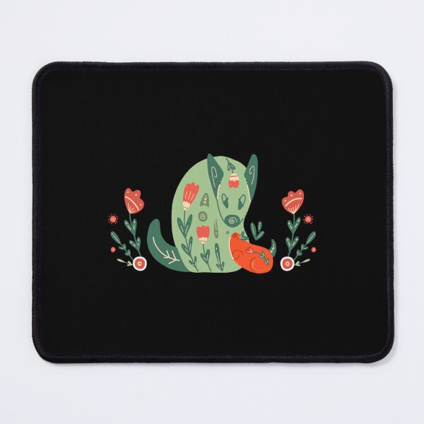 Item preview, New Meet Cute Folk Art Cat And Mouse Illustration designed and sold by Veleriart.