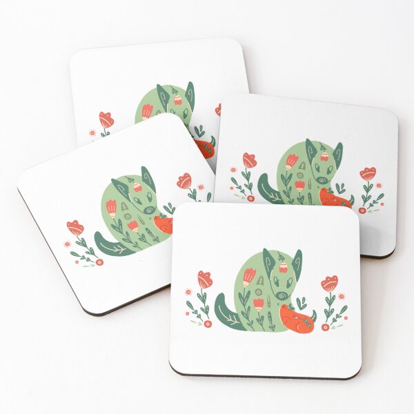 Item preview, New Meet Cute Folk Art Cat And Mouse Illustration designed and sold by Veleriart.
