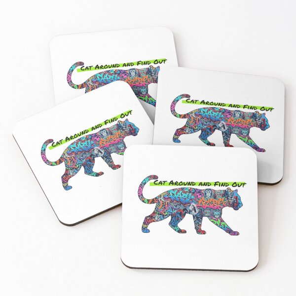 Item preview, Cat Around and Find Out – Street Art Cat designed and sold by RunningWhiskers.