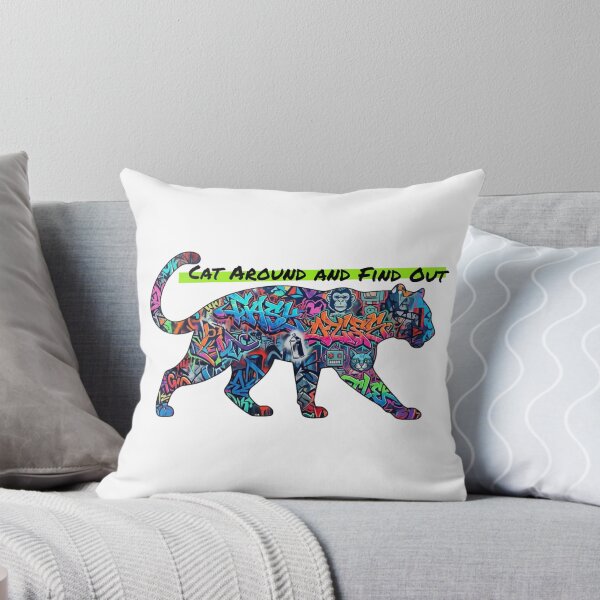 Item preview, Cat Around and Find Out – Street Art Cat designed and sold by RunningWhiskers.