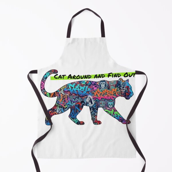Item preview, Cat Around and Find Out – Street Art Cat designed and sold by RunningWhiskers.